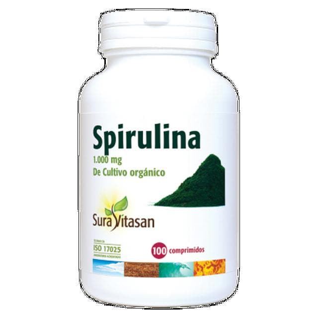 Spirulina 1000mg 100 Caps Sura Vitasan - Imagen 1